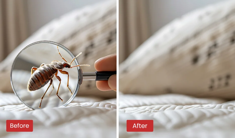 Bed Bug Treatment Before & After