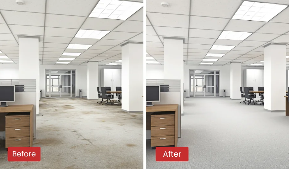 Commercial Carpet Cleaning Before & After